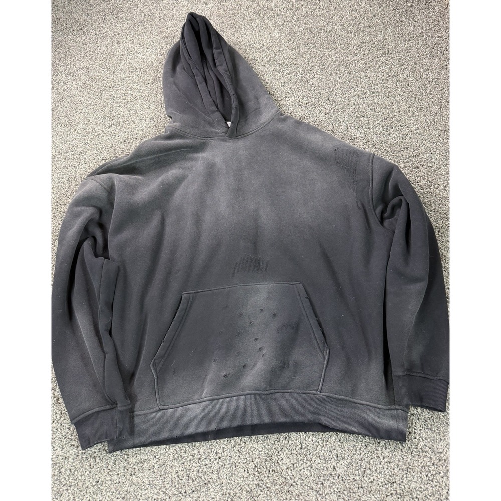 Aelfric Eden Pullover Distressed Hoodie Women's Size Large Black